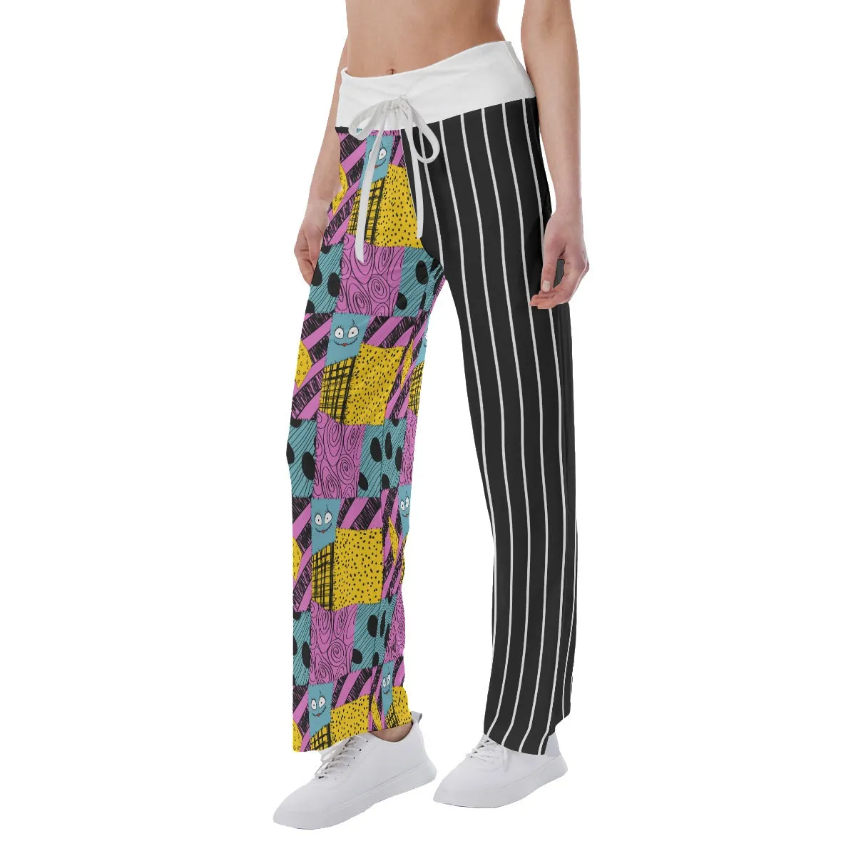 Nightmare Theme Art Women's High-waisted Wide Leg Pants