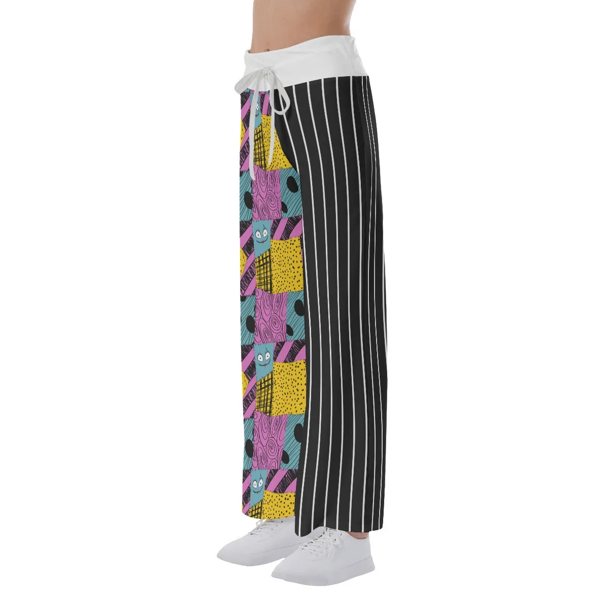 Nightmare Theme Art Women's High-waisted Wide Leg Pants