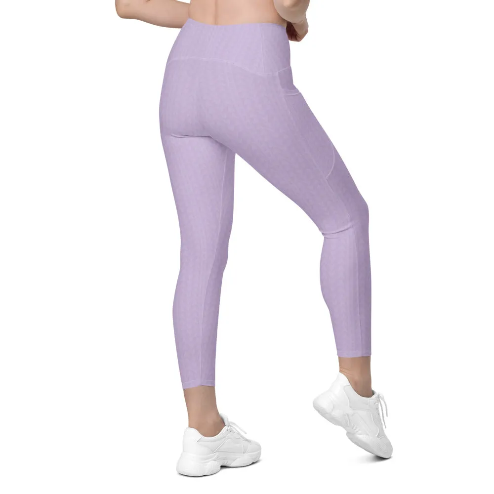 Orchid Fedora High Waisted Crossover Leggings with Pockets