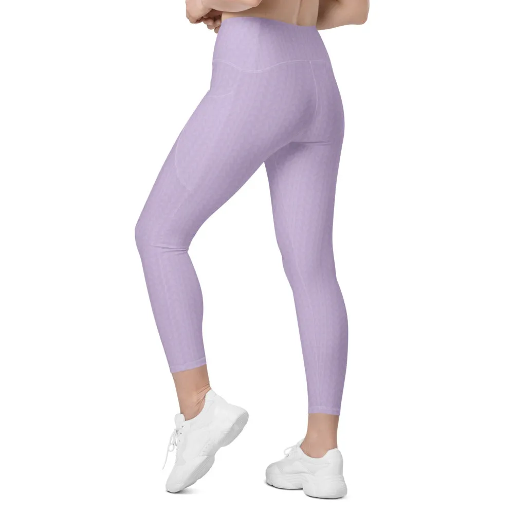 Orchid Fedora High Waisted Crossover Leggings with Pockets