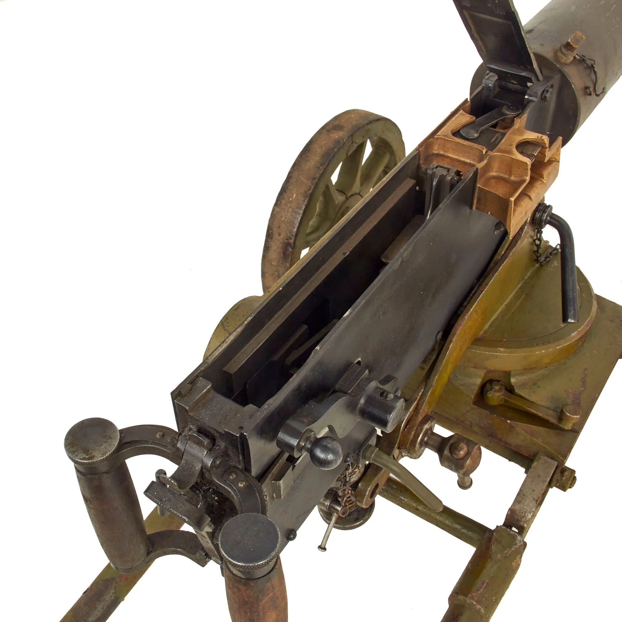 Original Russian WWI / WWII Maxim M-1905/1910 Smooth Jacket Display Machine Gun with Sokolov Mount & Accessories - dated 1942