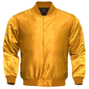 Personalized Varsity Jacket Golden Satin Jacket Mens Letterman Jacket