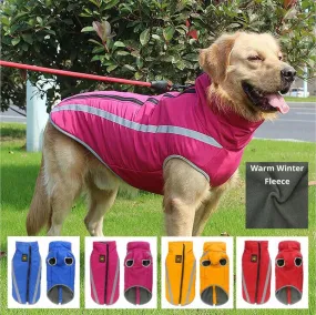 PETLAVISH Pro™ Warm Large Dog Vest Jacket: Waterproof Light-Reflecting Fleece XL-6XL