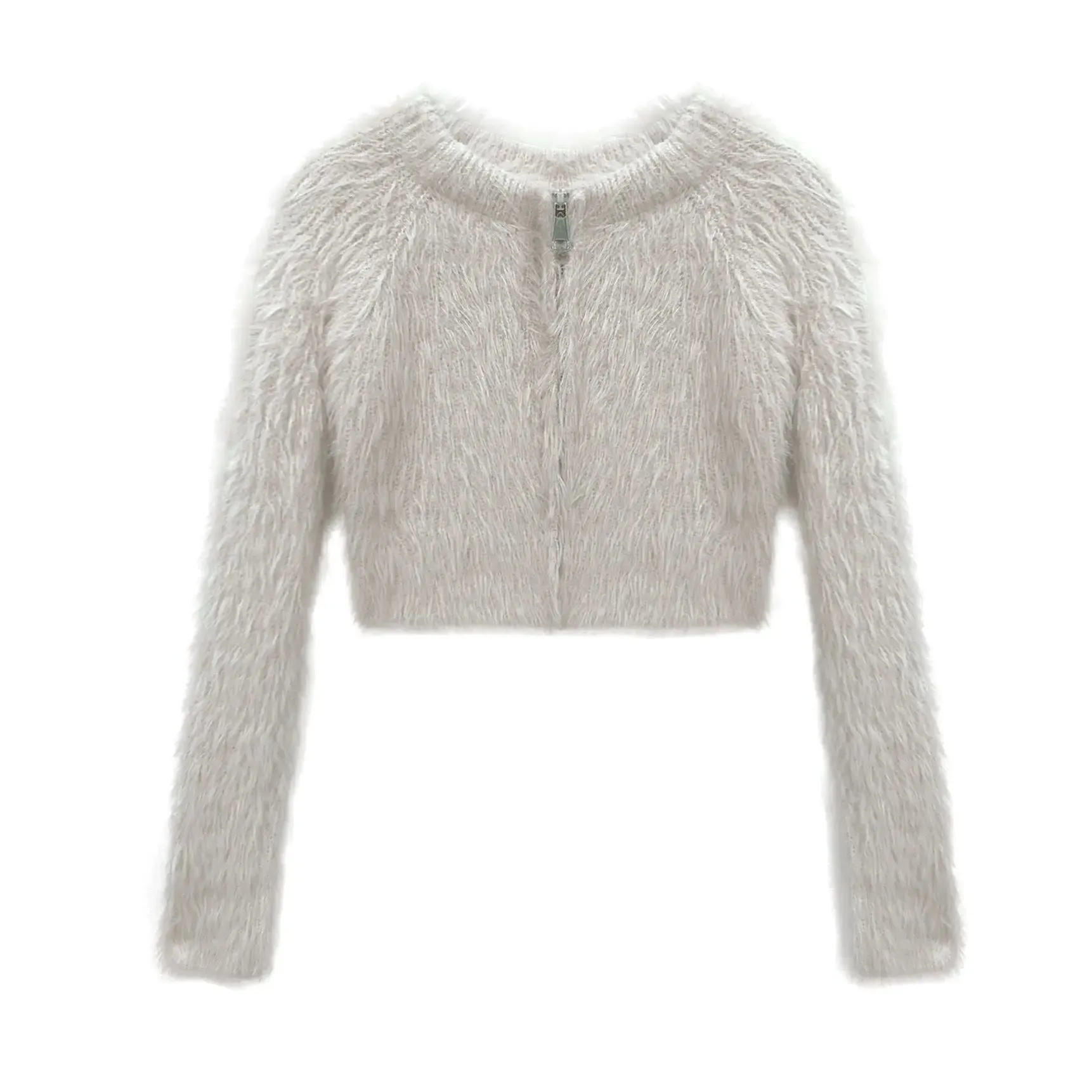 Pure Desire Style Hot Girl Mink-like Wool Short Sweater Top Elegant Slim Sexy Niche Cardigan