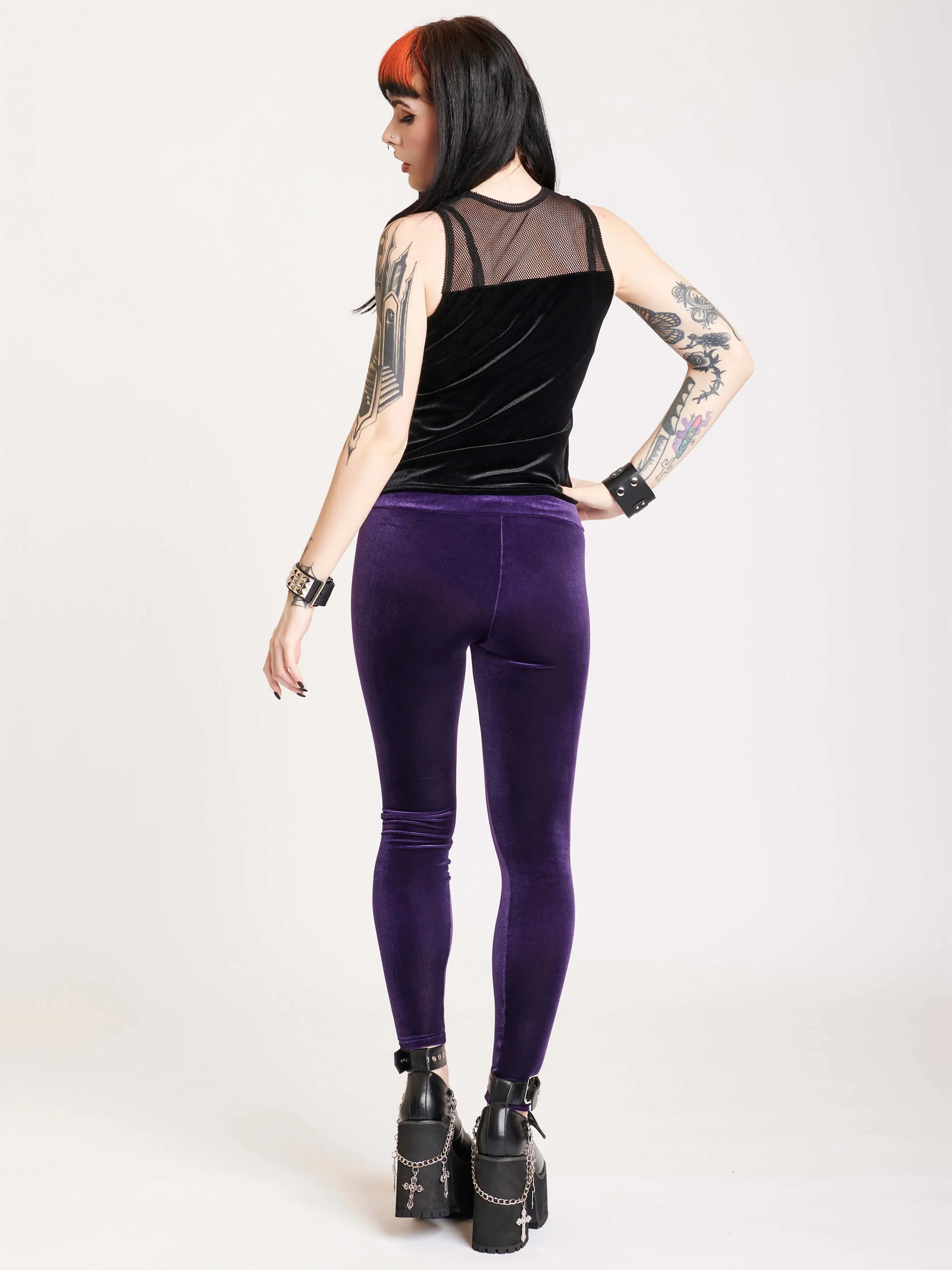 Purple Velvet Legging