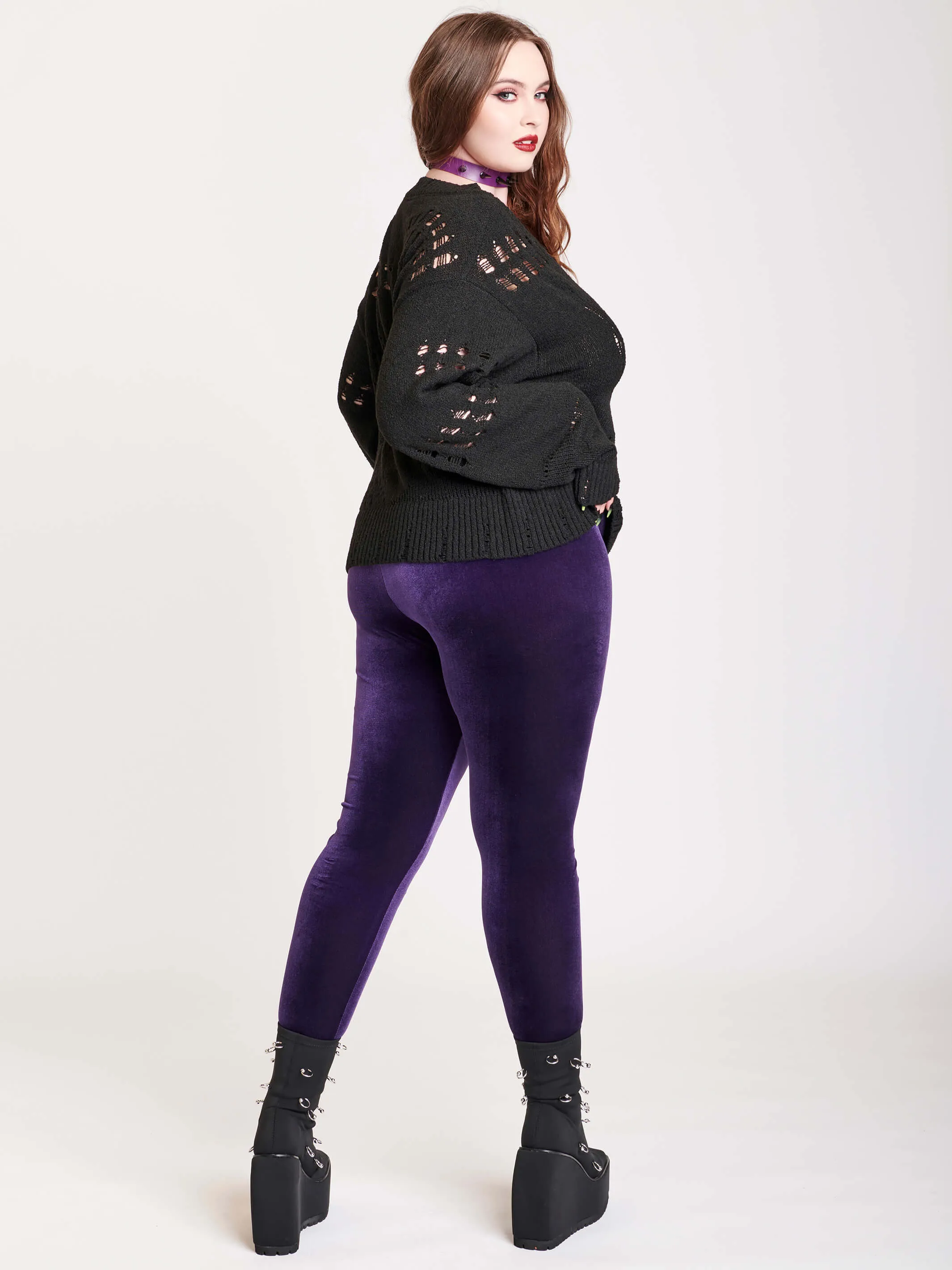 Purple Velvet Legging