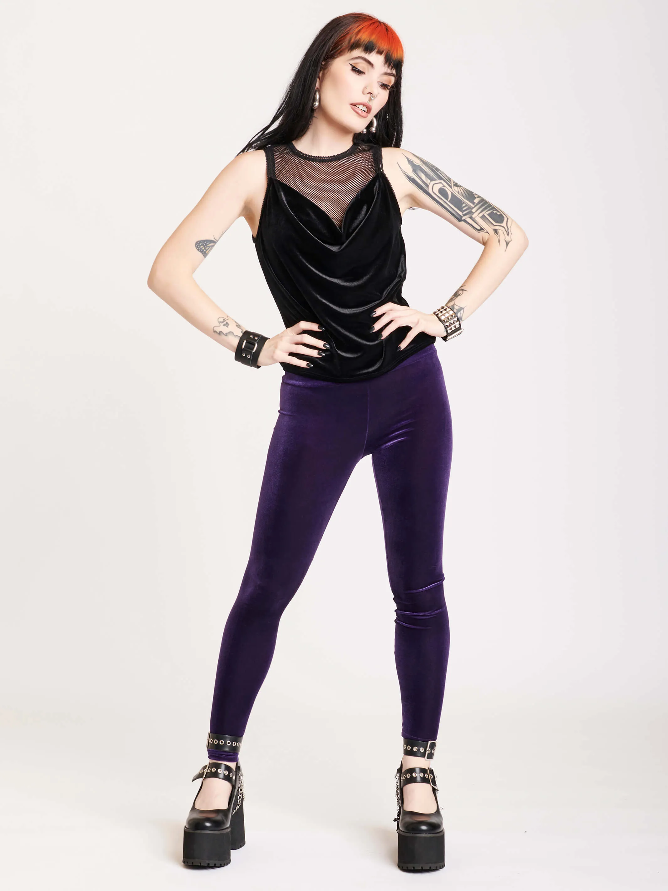 Purple Velvet Legging