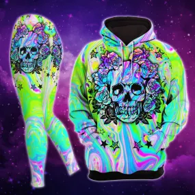 Rainbow Gothic Skull Combo Hoodie and Leggings