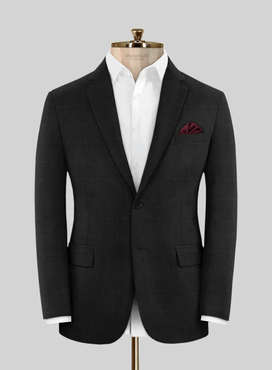 Reda Martes Black Checks Wool Suit