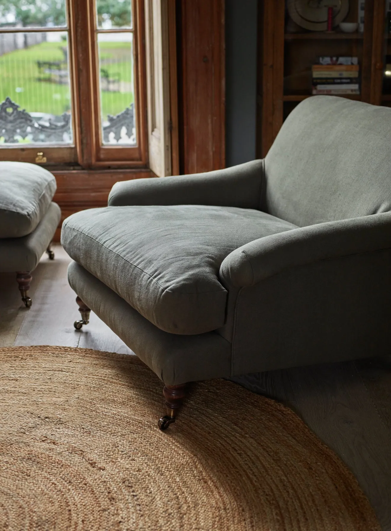 Remy Armchair, Black Ticking Stripe