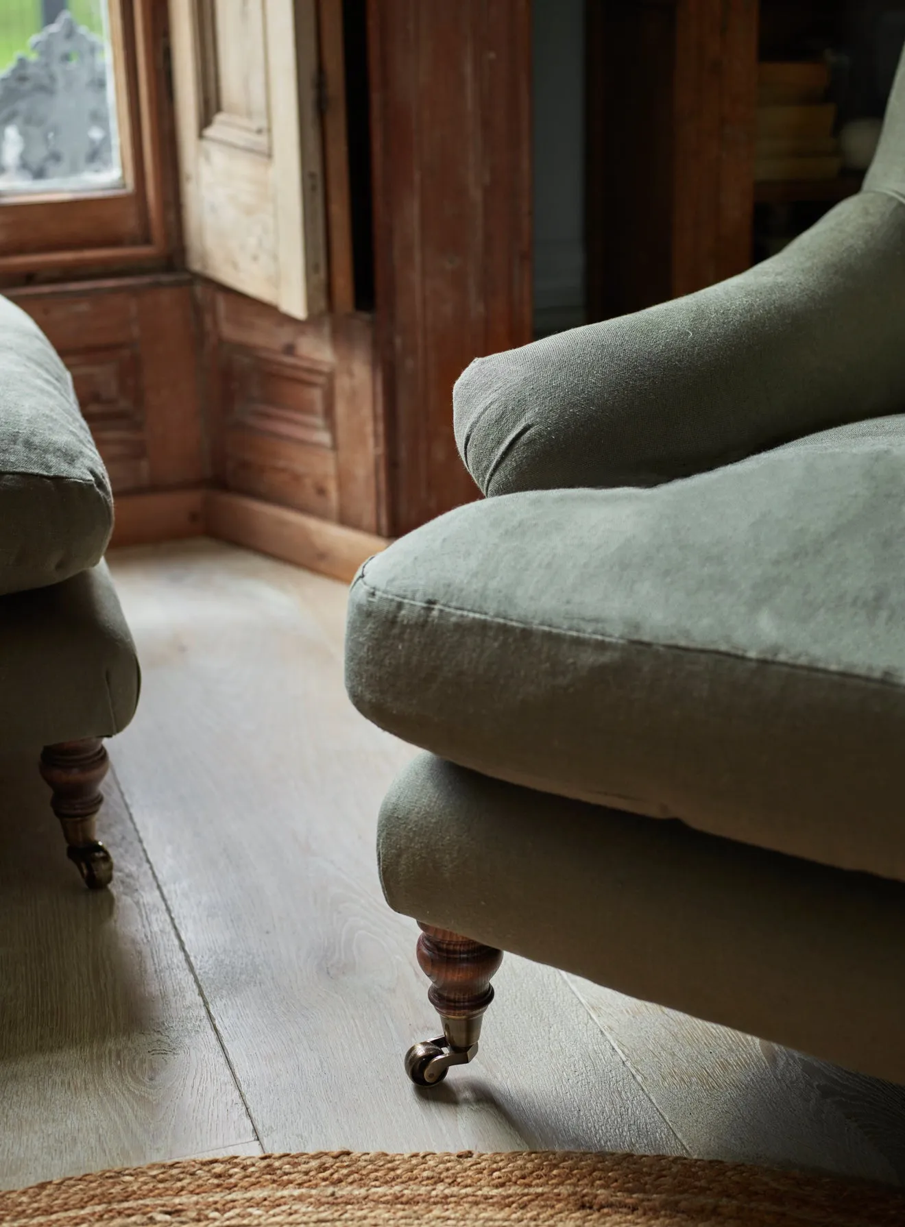 Remy Armchair, Blue Ticking Stripe