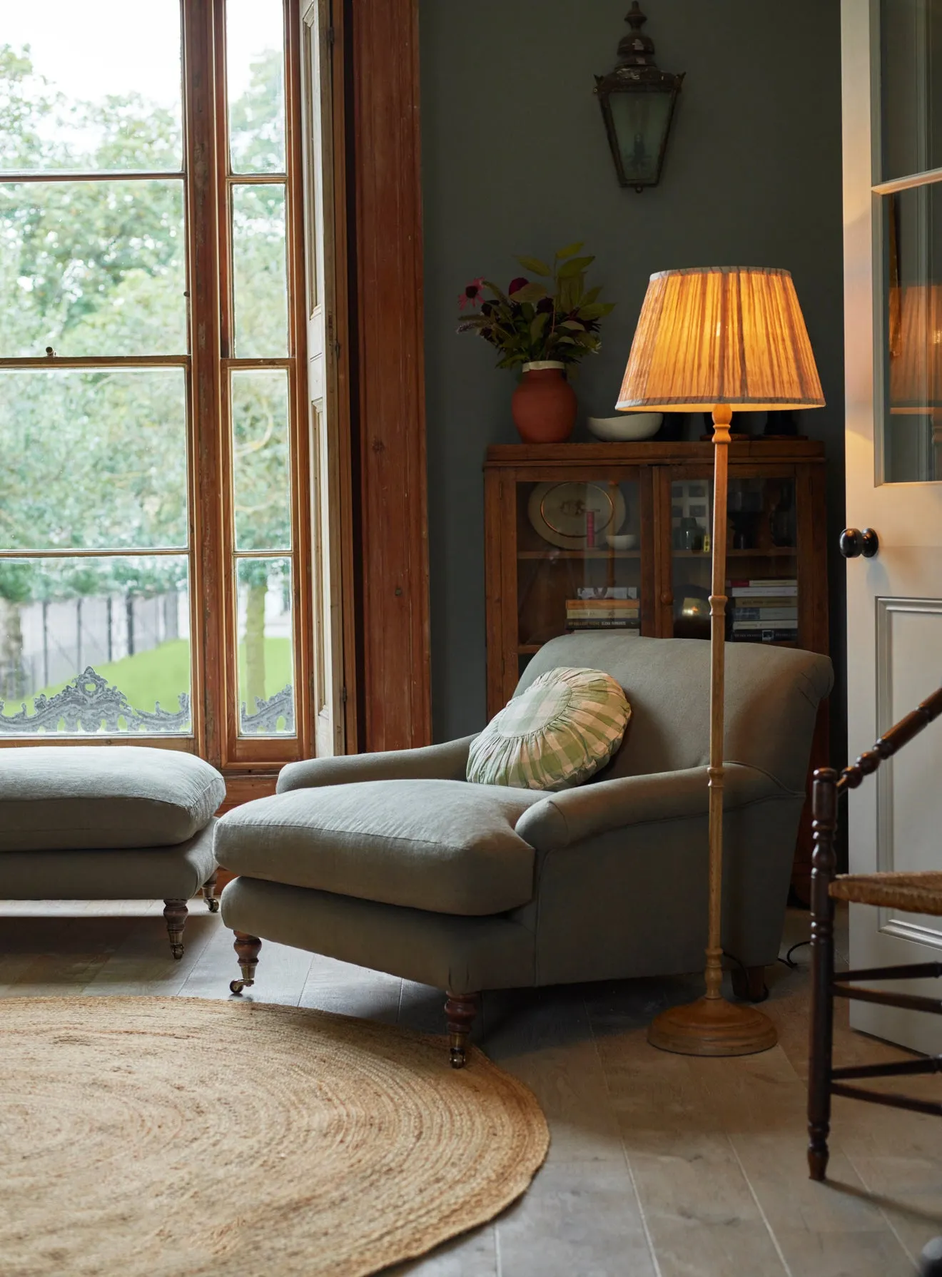 Remy Armchair, Blue Ticking Stripe