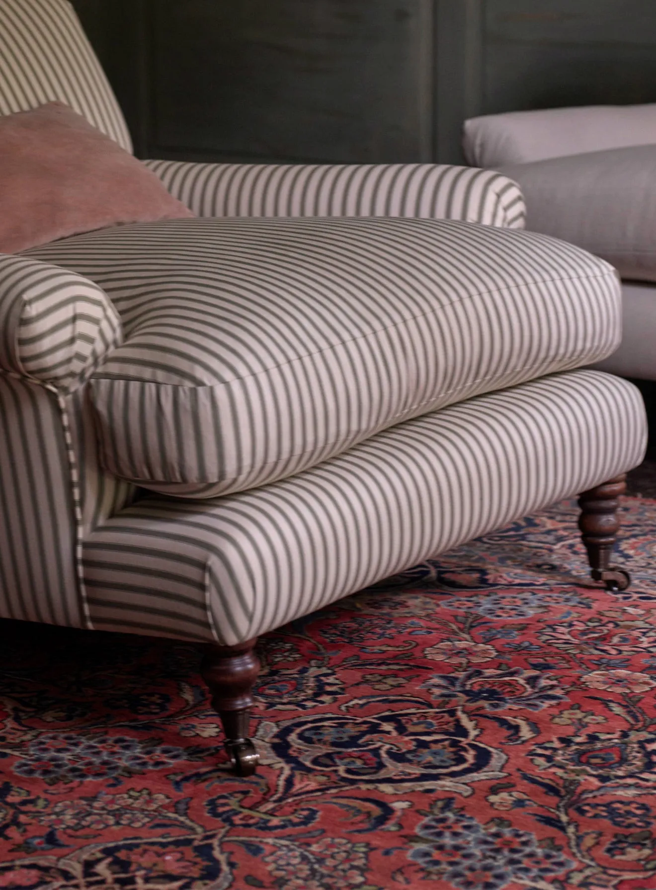 Remy Armchair, Sage Stripe