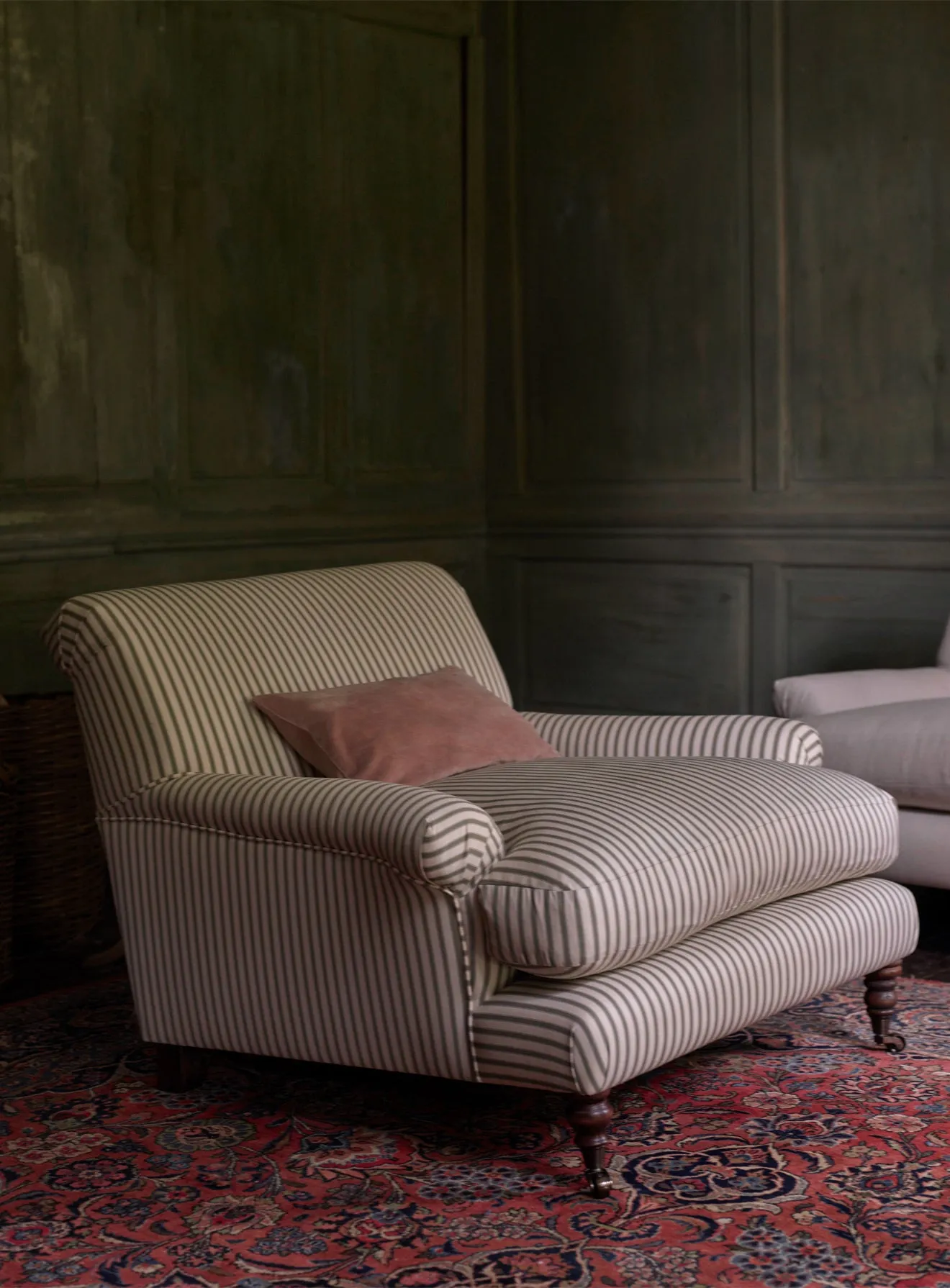 Remy Armchair, Sage Stripe