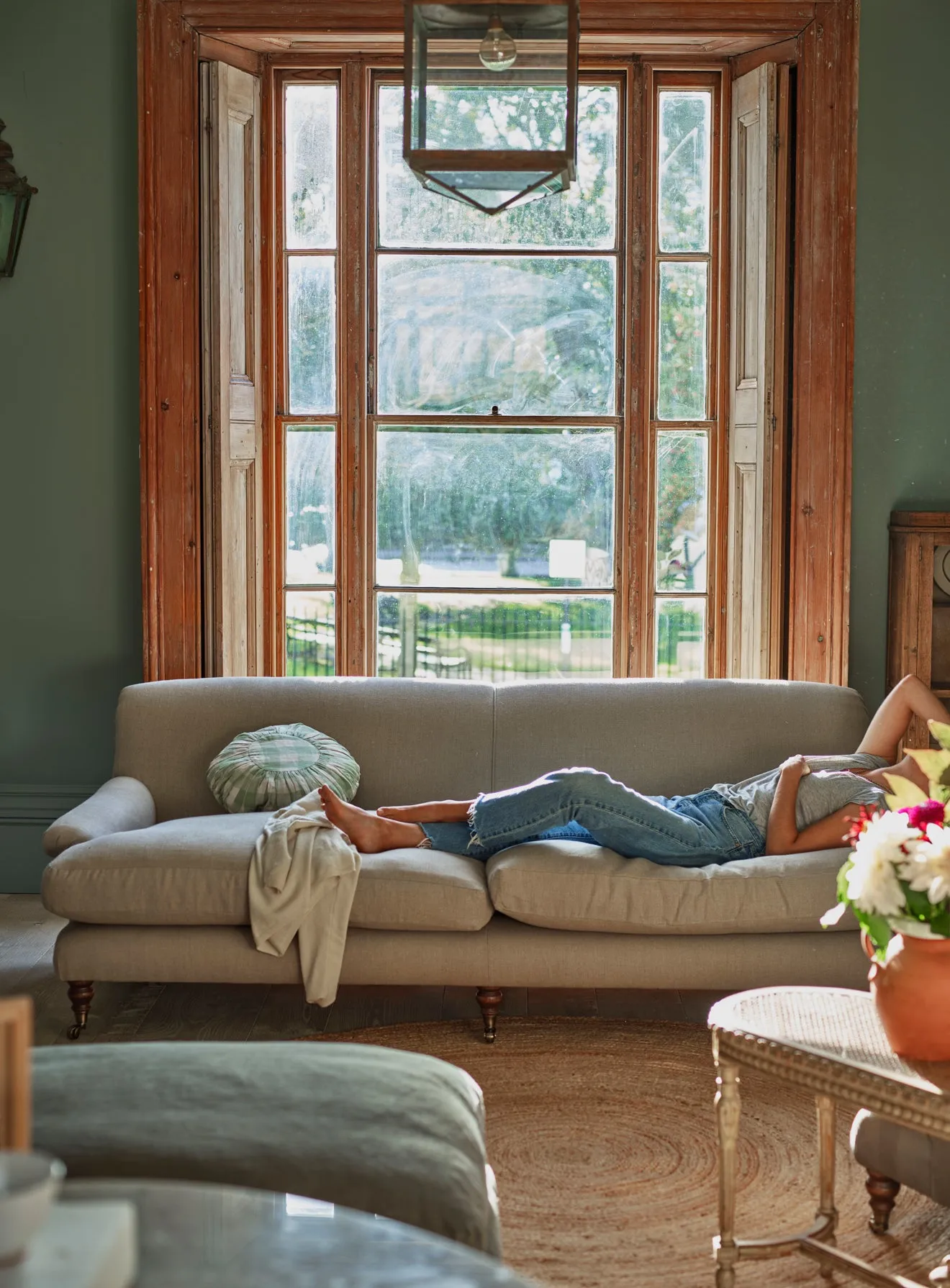 Remy Sofa, Three Seater, Natural Linen