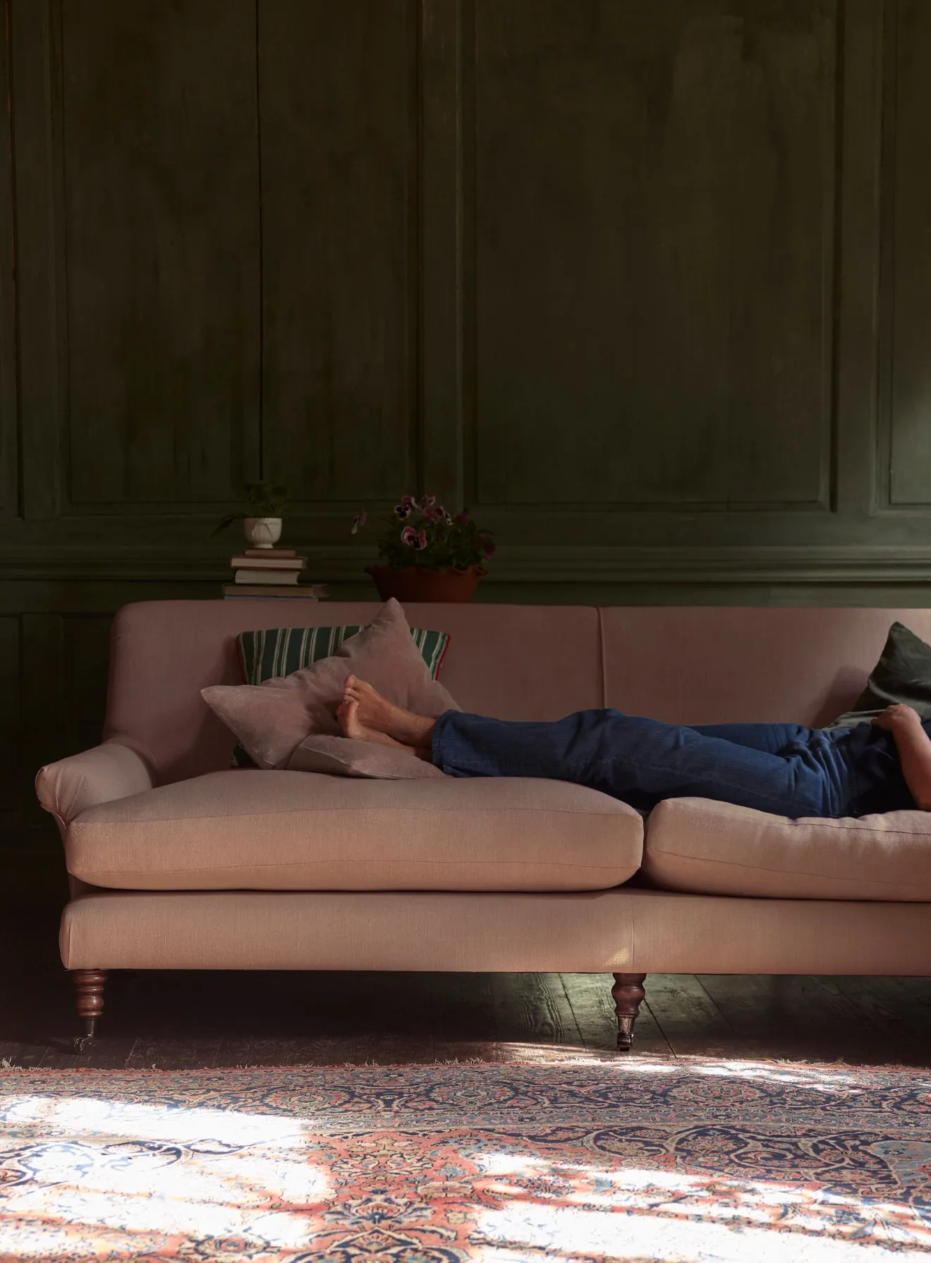 Remy Sofa, Three Seater, Plaster Pink Linen