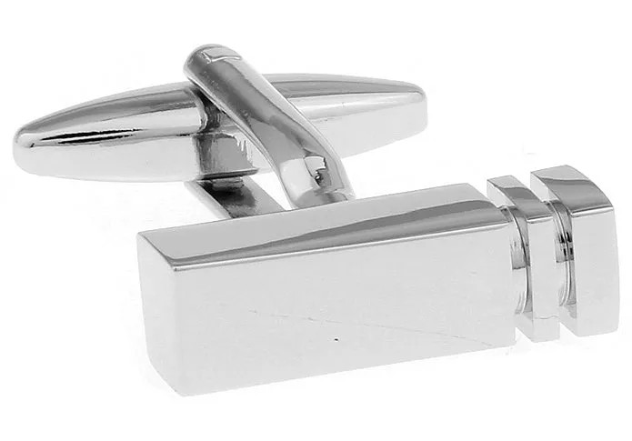 Ridgeway Silver Rhodium Plated Cufflinks