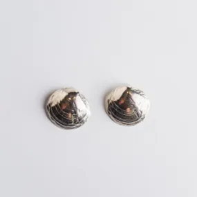 Romantic clams - stud earrings - silver 925