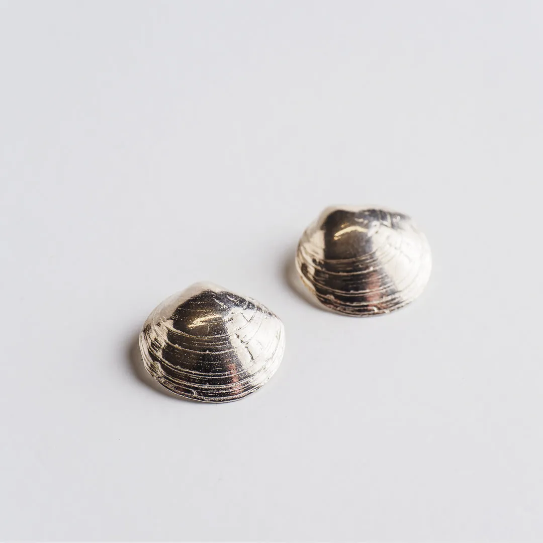 Romantic clams - stud earrings - silver 925