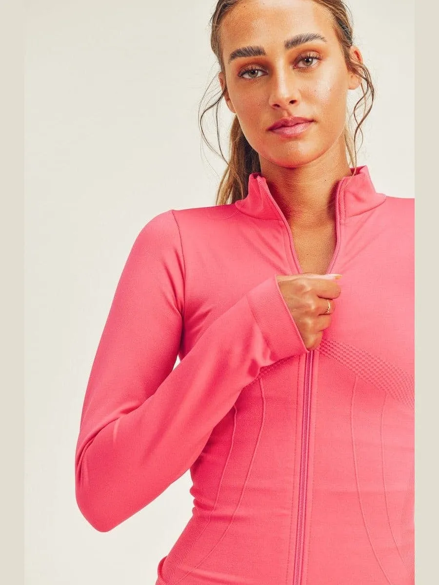 Seamless Long Sleeve Zip Up & Legging Set