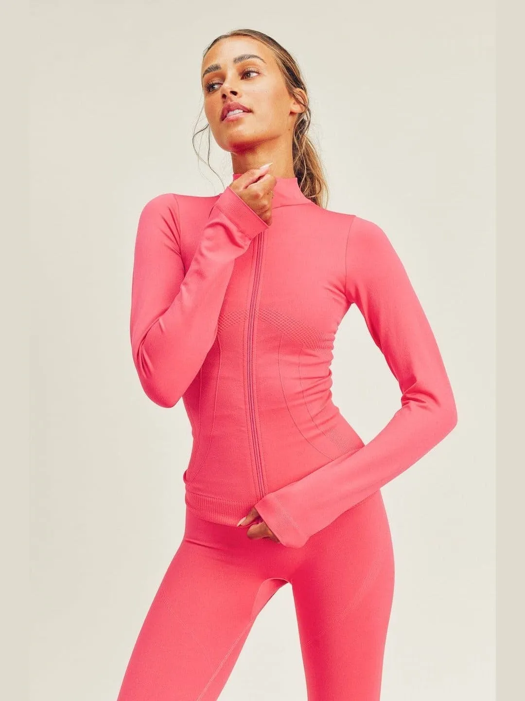 Seamless Long Sleeve Zip Up & Legging Set