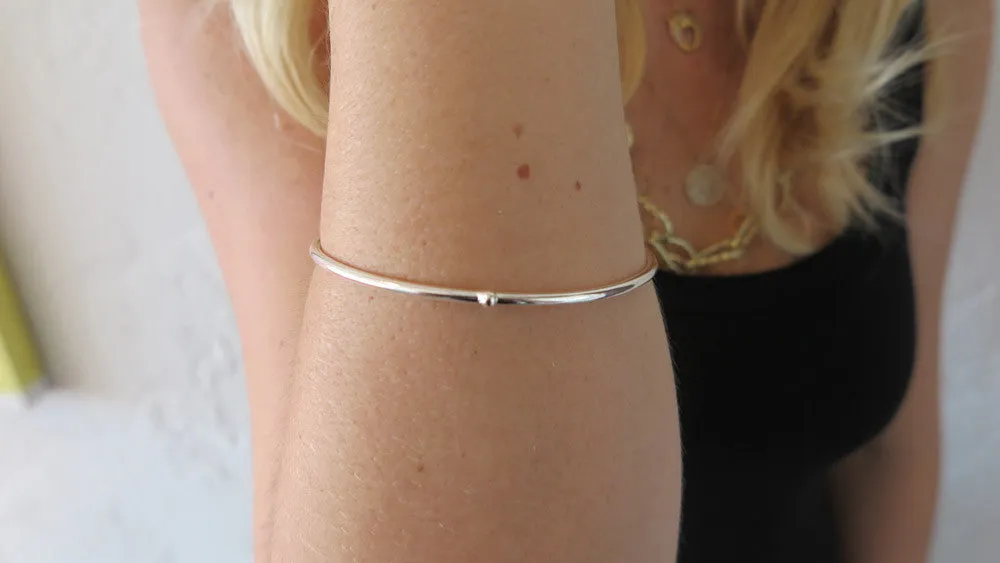 Silver Bloom Bangles