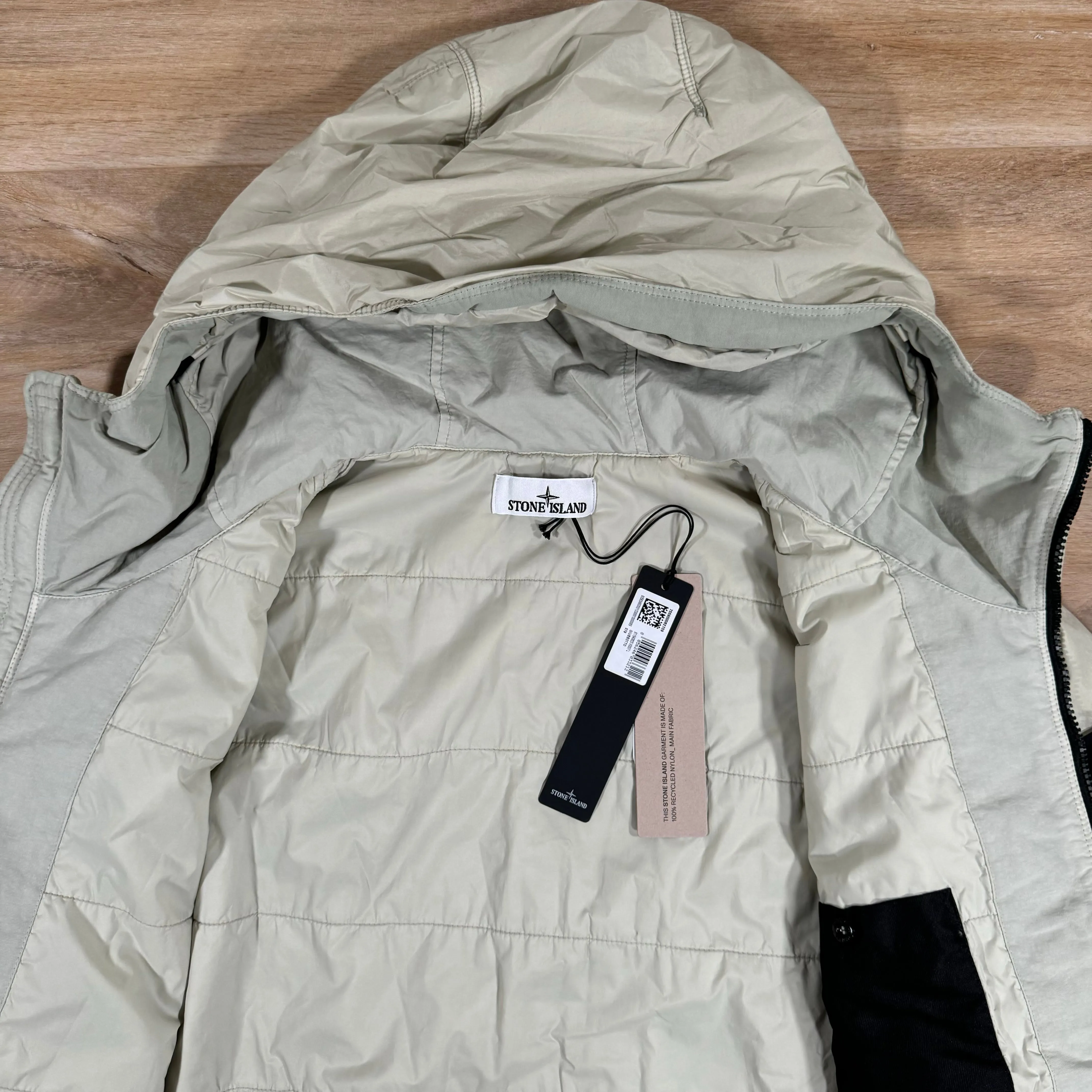 Stone Island Crinkle Reps R-NY Primaloft T-C Jacket in Plaster