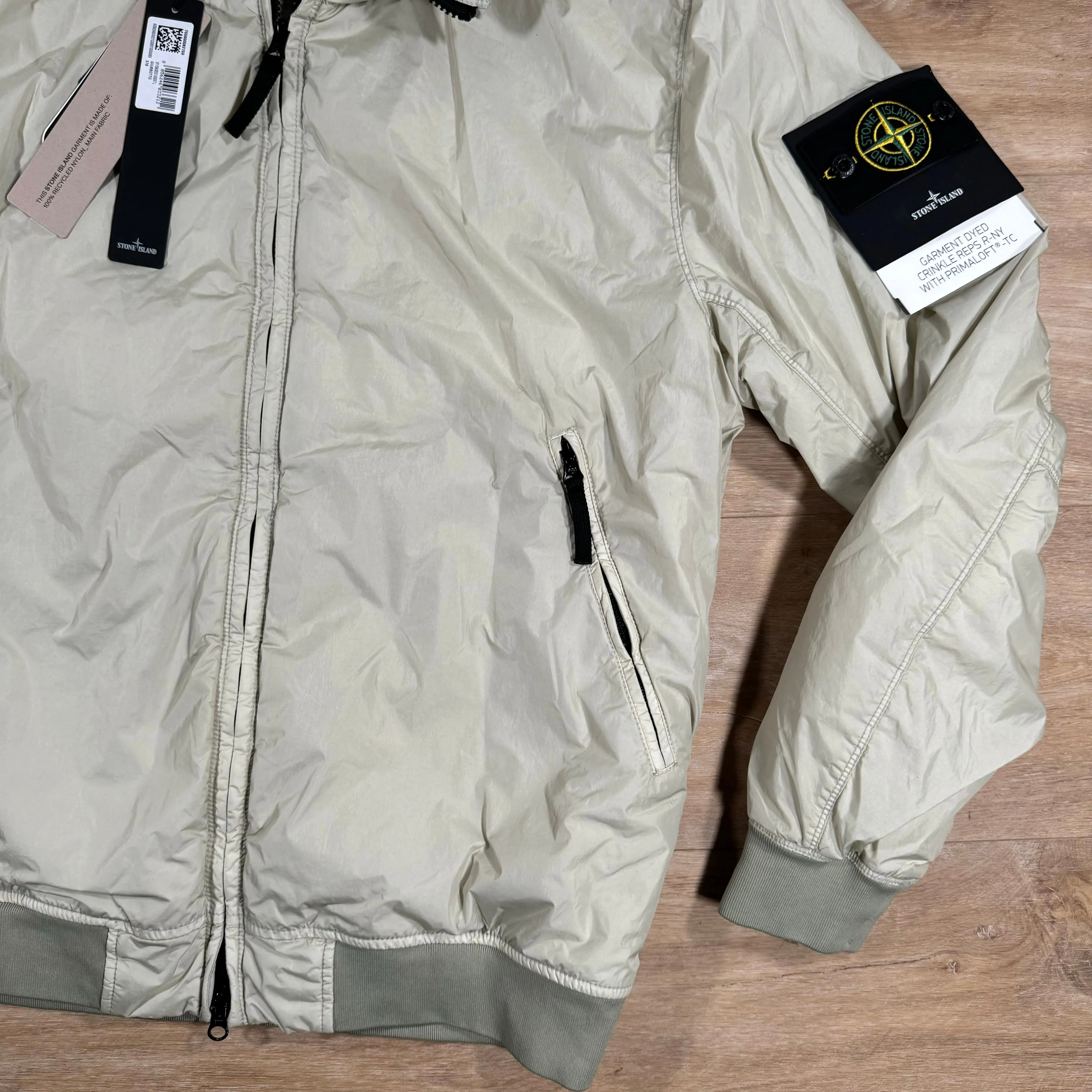 Stone Island Crinkle Reps R-NY Primaloft T-C Jacket in Plaster