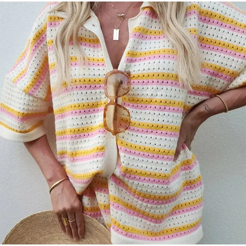 Stripe Vibes Cardigan Set