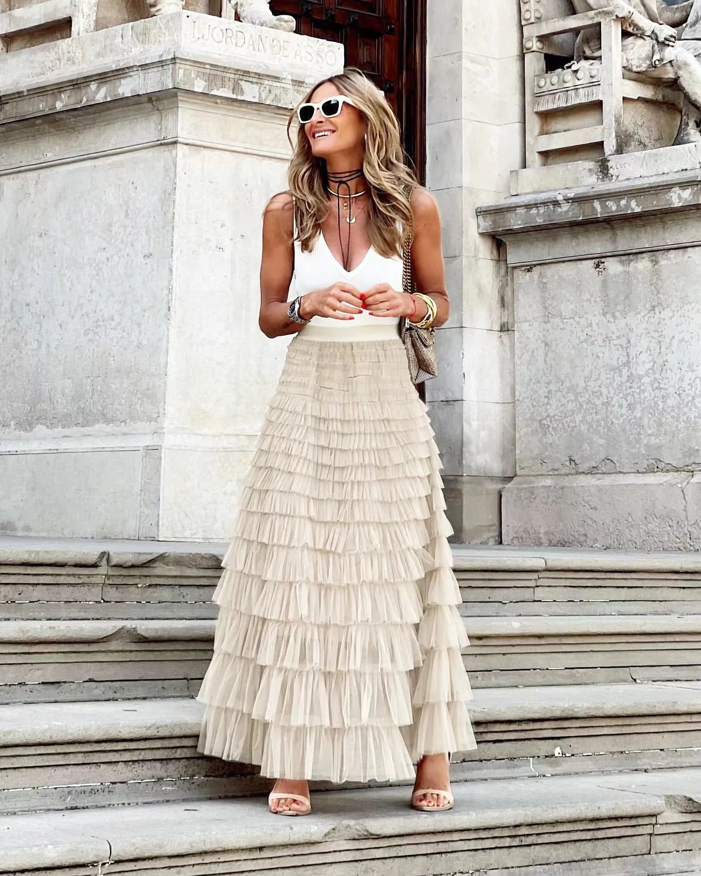 Summer Hot Selling Fashion Mesh Cake Skirt for Women