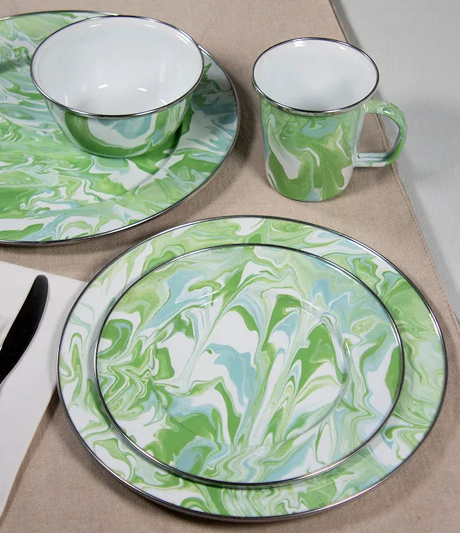 Swirling Seas Porcelain Enamelware Dinnerware