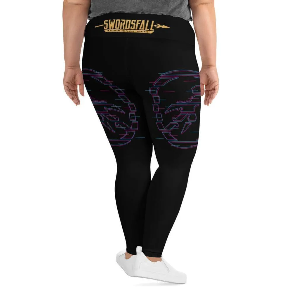 Swordsfall Synthwave Plus Size Leggings