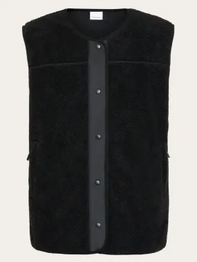 Teddy crew neck vest - GRS/Vegan - Black Jet