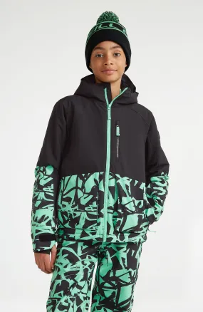 Texture Snow Jacket | Green Scribble