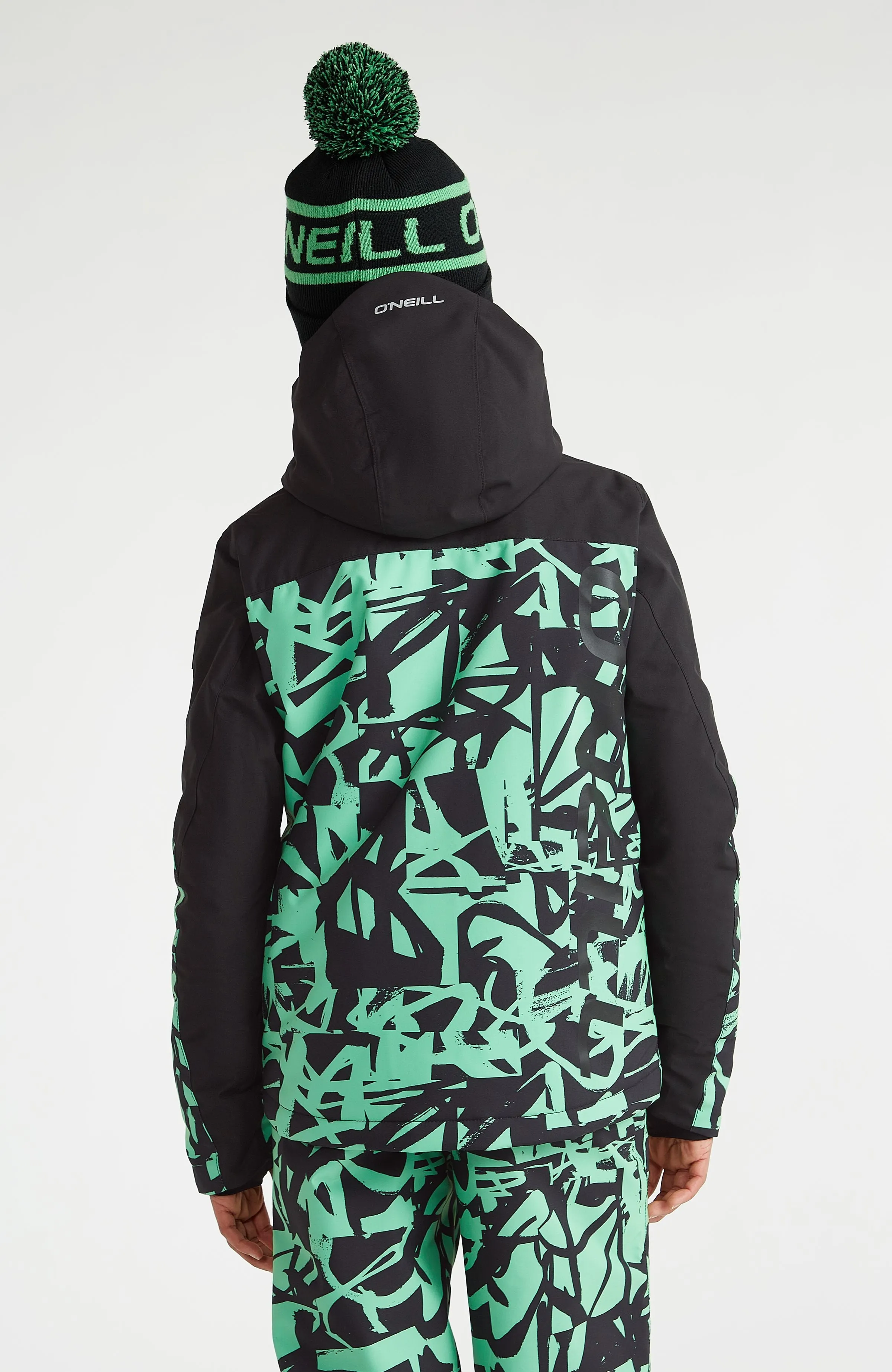 Texture Snow Jacket | Green Scribble