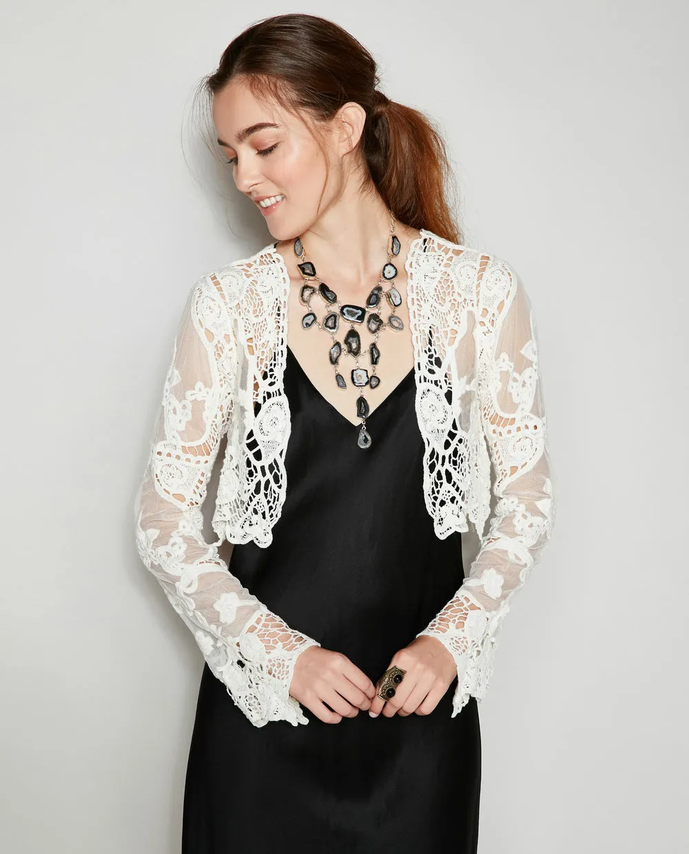 THE DELILAH LACE BOLERO JACKET