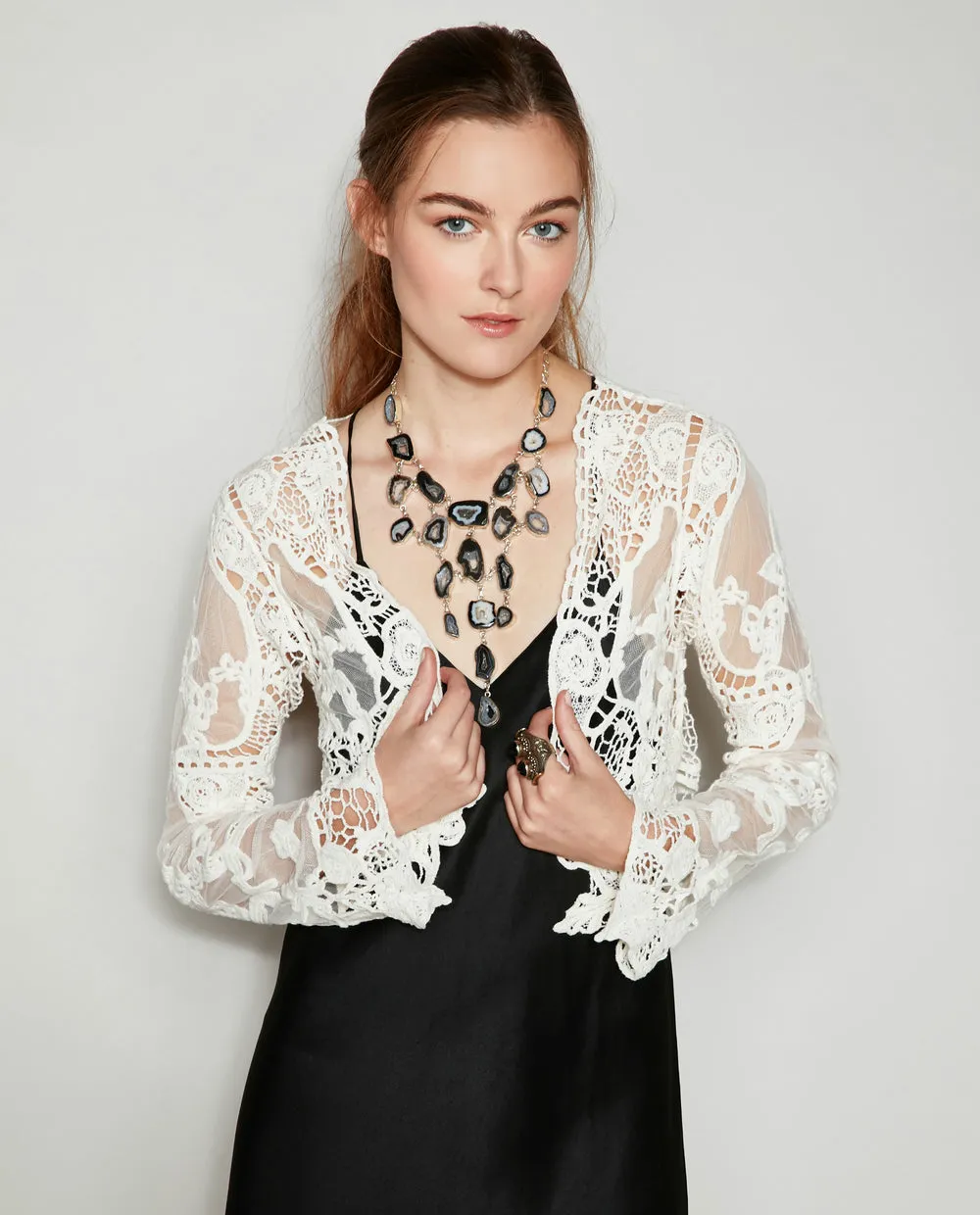 THE DELILAH LACE BOLERO JACKET