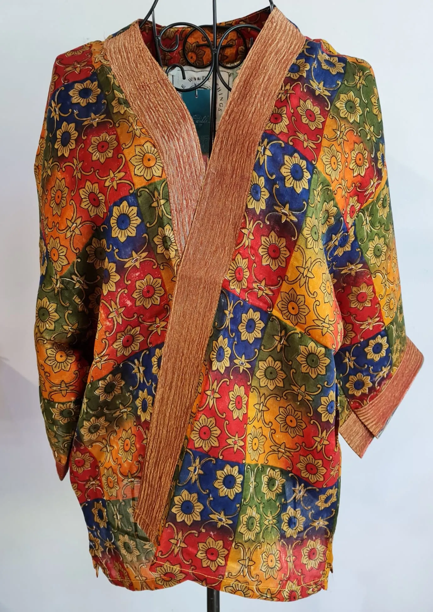 The Muse Jacket vintage sari silk. 100% silk.