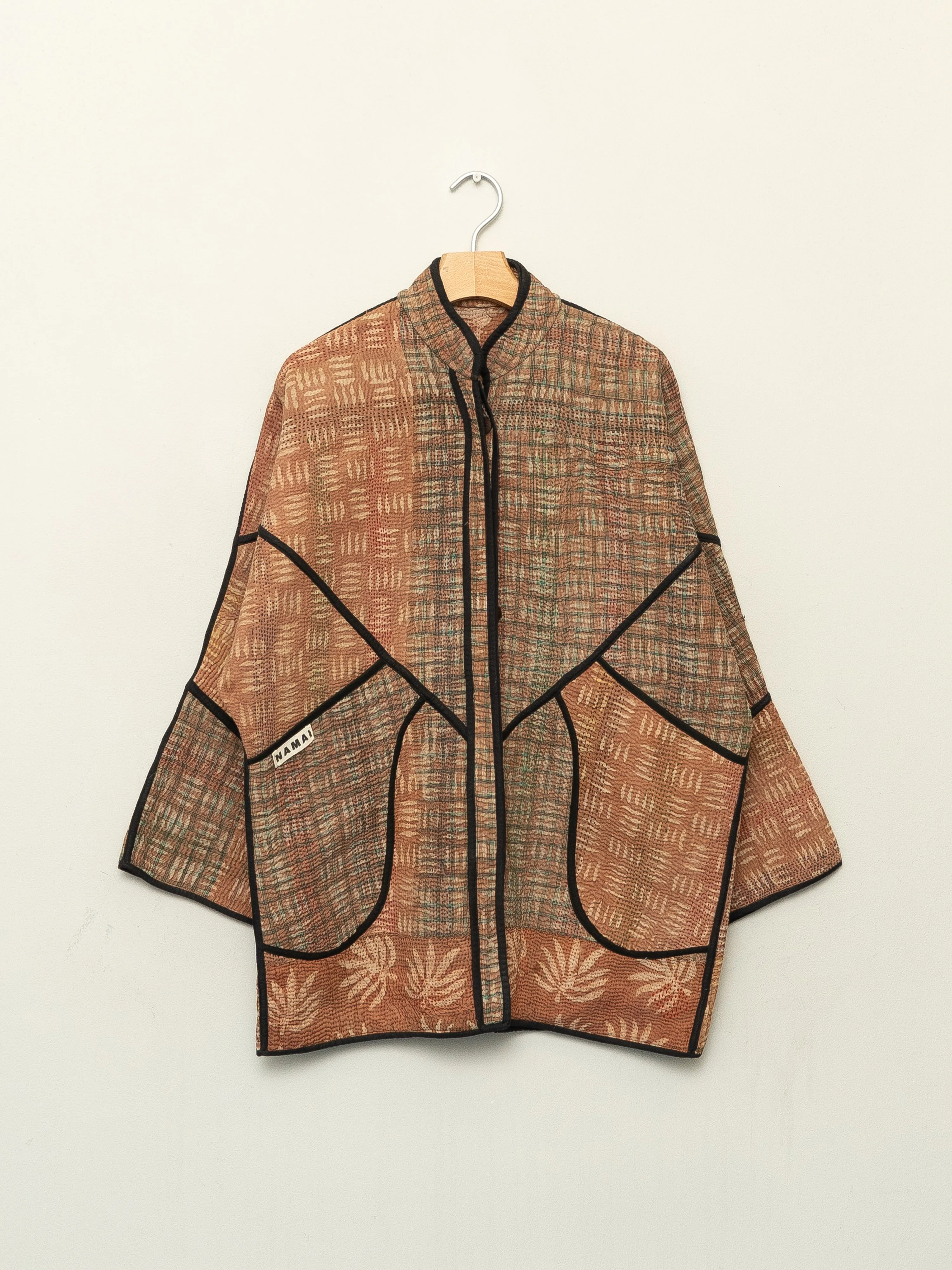 The Narmada Quilted Plant Dyed Kantha Jacket