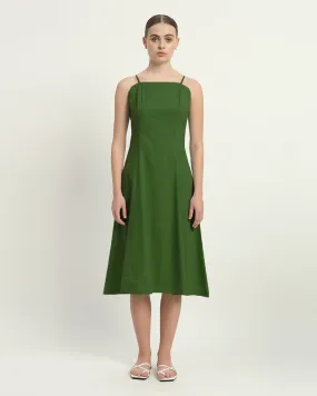 The Valatie Emerald Cotton Dress