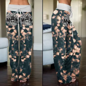 Tie Dye Camo Skull Mom High-waisted Wide Leg Pants