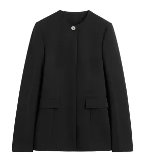 TOTÊME Collarless Cinched Jacket, in Black