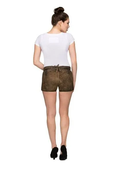 Traditional German Lederhosen Women Hose Rosy Brown