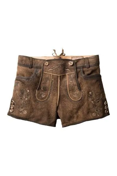 Traditional German Lederhosen Women Hose Rosy Brown