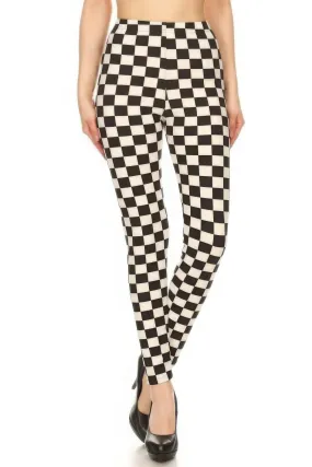 Trendy Checkered High-Waisted Leggings for Ultimate Comfort