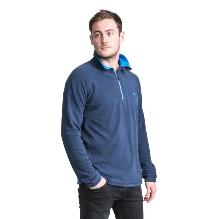 Trespass S Navy Blackford 1/2 Zip Mens Microfleece