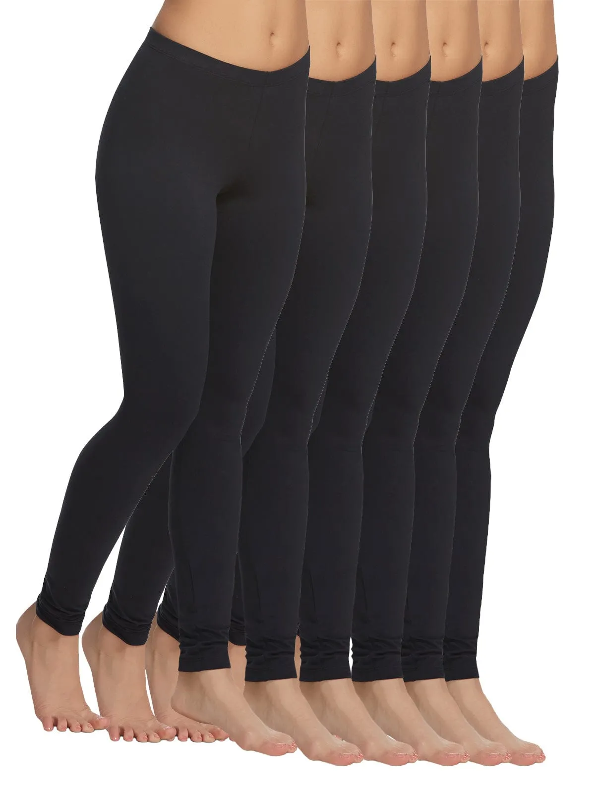 Velvety Soft Lightweight Leggings 6-Pack