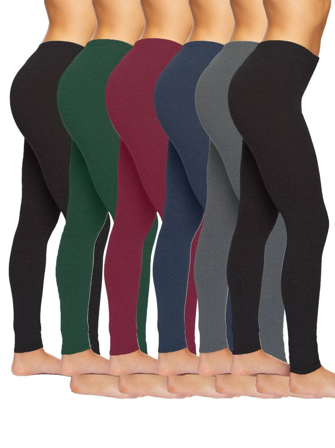 Velvety Soft Lightweight Leggings 6-Pack