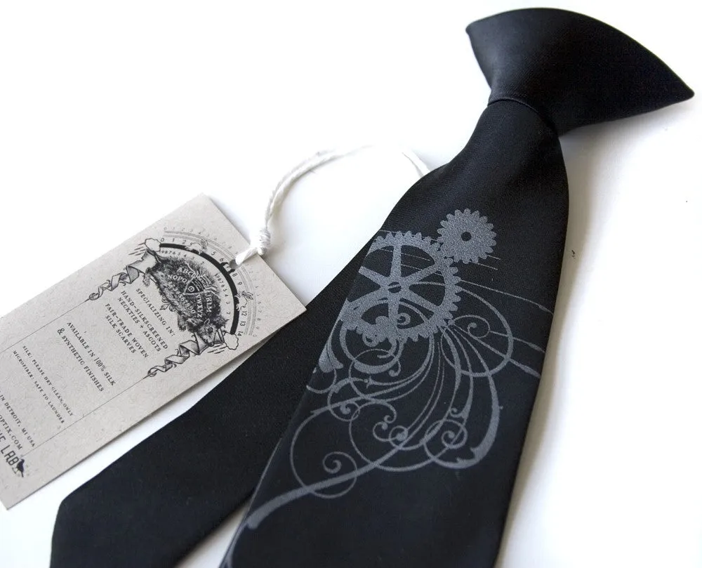 Victorian Gears Necktie, microfiber tie.