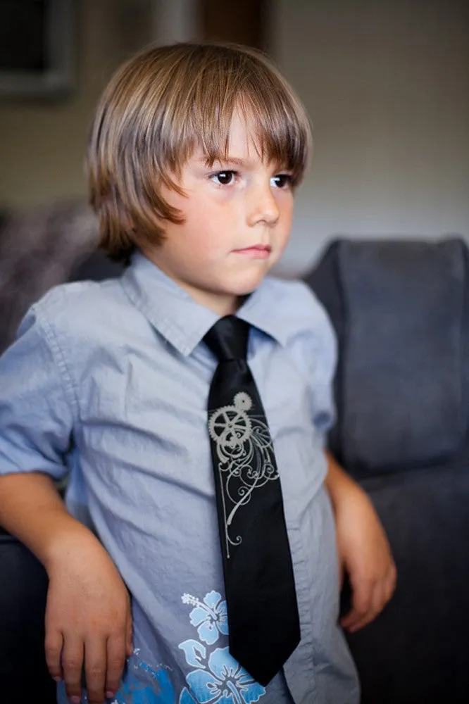 Victorian Gears Necktie, microfiber tie.